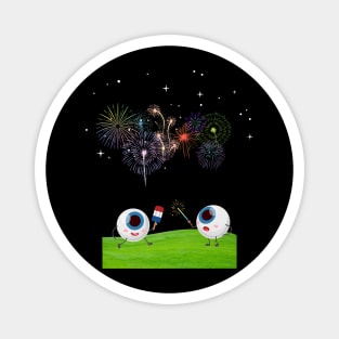 Eye see Fireworks Magnet